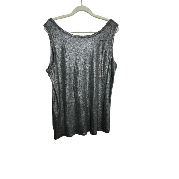 Eileen Fisher Organic Linen Silver Metallic Shimmer Tank, EUC, Size, 1, no flaws - Picture 2 of 8
